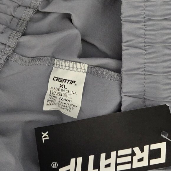 NWT | CREATIP Light Gray Performance Running Shorts | Zipper Pocket | Size XL - Picture 4 of 5